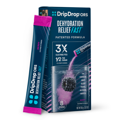 Drip Drop Dehydration Relief - Berry (4 x 21g sachet per box)